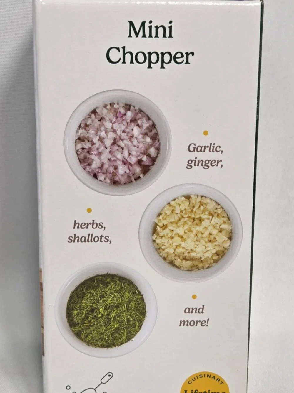 Cuisinart Mini Chopper Manual Push Down Food Vegetable Slicer Dicer CTG-00-MCHP